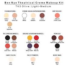 Ben Nye Theatrical Creme Makeup Kit Tk 3