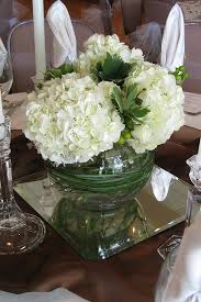 White Hydrangea Centerpieces Hydrangea