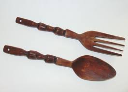 Vintage Hand Carved Wooden Tiki Spoon