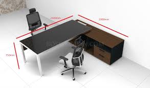 Office Desk In Glass And Steel Modern