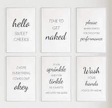 Bathroom Wall Art Bathroom Quotes Signs