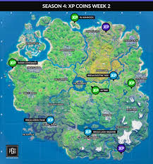 Gold fortnite xp token location. Fortnite Season 4 Xp Coins Locations Maps For All Weeks Pro Game Guides