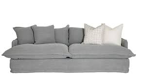 ollie 3 seater linen sofa stone