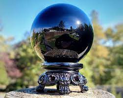 80mm Large Black Crystal Ball Gothic