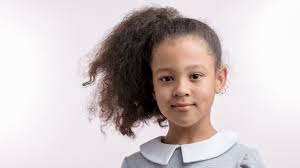 smoothen mixed race hair on a child