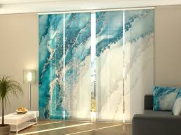 Sliding Panel Curtain Abstract Sea And