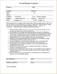 Event Planner Contract Template For Word Word Excel Templates