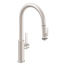 With its smooth curves and sculpted handle, the moen georgene pulldown kitchen faucet offers an elegant take on transitional design. Pull Down Kitchen Faucet With Squeeze Handle Sprayer High Spout K51 100sq Xx California Faucets