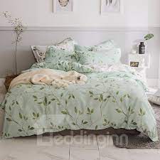 Cotton Bedding Sets Green Duvet Covers