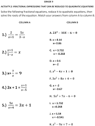 Quadratic Equations