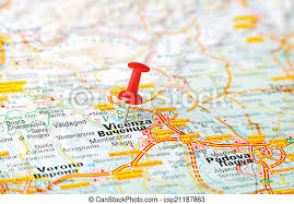 地図, イタリア, vicenza. ピン, 地図, 旅行, -, 終わり, イタリア, vicenza, 赤, の上, 概念. | CanStock