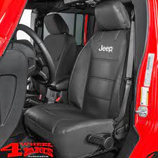 Seat Cover Front Black With Jeep Logo