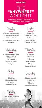 A Daily Exercise Chart Workout Posters At Home Workouts
