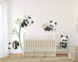 adorable panda wall decal sticker set