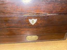 antique 19c wooden jewelry box jj