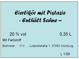 Gratis label vorlage für alle. Lebensmittel Eierlikor Und Andere Emulsionslikore Aus Kleingewerblicher Herstellung