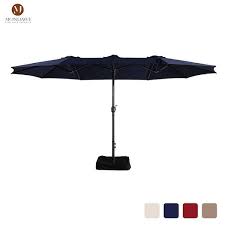 Mondawe 15 Ft Outdoor Market Patio Umbrella Table Umbrella In Orange With Base