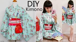 Perfect for relaxing mornings or evenings at home this robe features kimono sleeves and a fabric belt. Diy Easy Kimono Yukata With Easy Pattern Diy Cosplay Costume Designed By Me Youtube