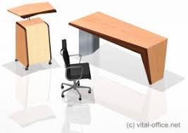 A standing desk converter is a product that is placed on top of, or attached to, a desk or table that allows you to stand while working. Design Variations With Base Desk And Caddy With Stand Up Attachment Vital Office