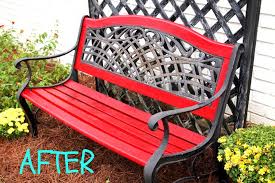 Garden Bench Patio Makeover