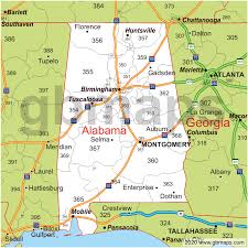 The bottom border is missing. Alabama State Zipcode Highway Route Towns Cities Map