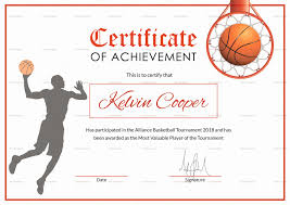 30 Basketball Award Certificate Template Pryncepality
