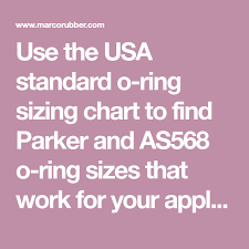 Use The Usa Standard O Ring Sizing Chart To Find Parker And
