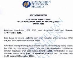 Keputusan peperiksaan sijil pelajaran malaysia bagi tahun 2019 akan ringkasan keputusan peperiksaan spm boleh disemak secara online dan melalui sms. Tarikh Rasmi Keputusan Upsr 2016 Diumumkan Sumber Pendidikan