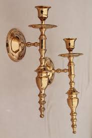 Polished Solid Brass Candle Sconces