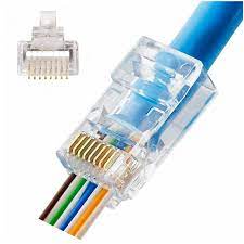 CAT6 RJ45 Pass Through Connectors Gold Plated Network Cable Connectors -  Dahua UK Authorised Partner | CCTV and Alarm Distributors Manchester