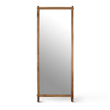 reclaimed wood standing mirror