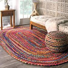 oval rug cotton braided vine