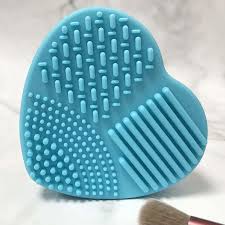 soft heart shaped makeup brush cleaning