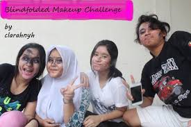 blindfolded makeup challenge vidio