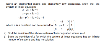 Find Solution For Linear Equation When