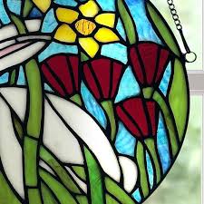 Round Stained Glass Window Panel 20282