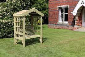 Wooden Garden Bench Seat With Trellis