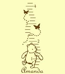 Classic Pooh Growth Chart Painted Onto Wood So We Can Move