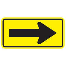 Directional Traffic Signs - Arrow (Black/Yellow) | Seton