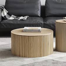 700mm Modern Round Wood Coffee Table