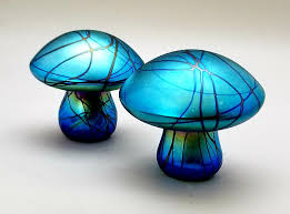 Blue Iridescent Mushroom By Mayauel
