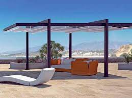 Pergola Retractable Fabric Roof Awning