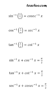 Inverse Trigonometry Formulas With Examples Teachoo