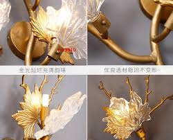 Luxury Crystal Flower Branch Wall Lamp