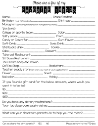 get to know your child s teacher this teachers favorites get to know your child s teacher this teachers favorites questionnaire this will help make all those gifts throughout the year be just what she wants