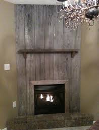 Wood Plank Walls Fireplace Fireplace