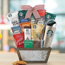 tea gift basket starbucks coffee