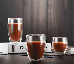 450ml Double Wall Glass Coffee Mug Tea