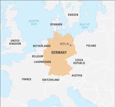 germany on world map surrounding