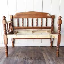 a bench from a headboard and footboard